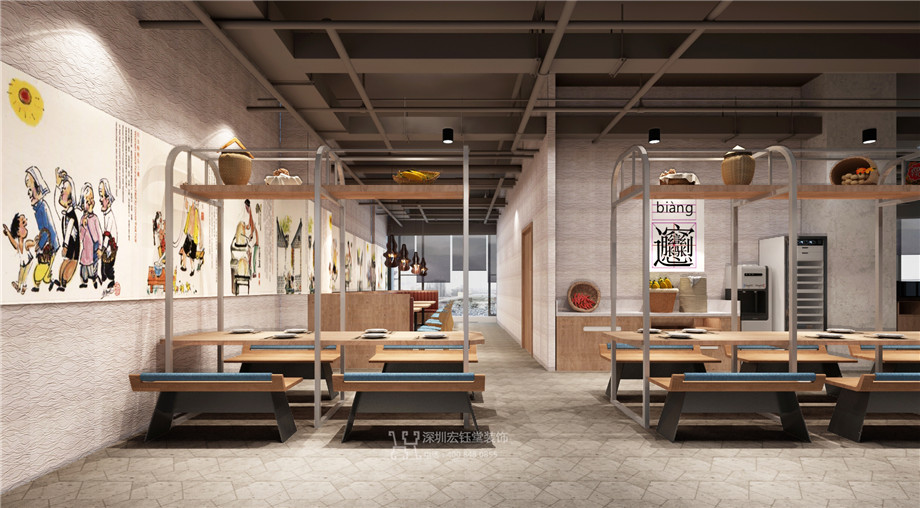 西貝三寶鄭州太格茂店設(shè)計(jì)施工方案-用餐區(qū)效果圖-宏鈺堂裝飾餐飲裝修案例 西貝三寶鄭州太格茂店設(shè)計(jì)施工方案-用餐區(qū)效果圖-宏鈺堂裝飾餐飲裝修案例