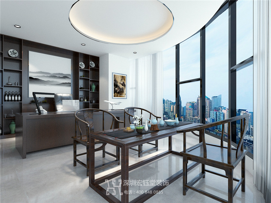 河南騰之源電子科技辦公室裝修設計方案-總經(jīng)理室效果圖 河南騰之源電子科技辦公室裝修設計方案-總經(jīng)理室效果圖