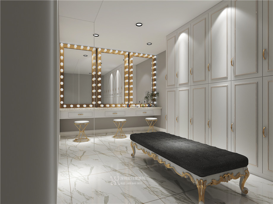 芭莎皇家芭蕾舞蹈培訓(xùn)學(xué)校設(shè)計方案-舞蹈更衣室效果圖-鄭州舞蹈培訓(xùn)設(shè)計案例