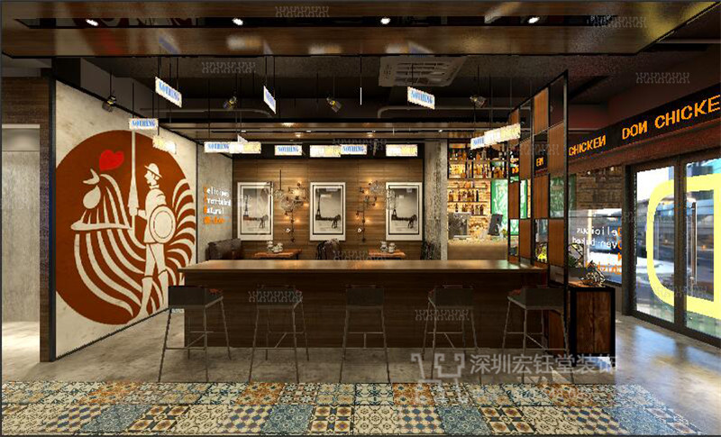 鄭州工業(yè)風(fēng)餐廳酒吧吧臺(tái)裝修設(shè)計(jì)圖 鄭州工業(yè)風(fēng)餐廳酒吧吧臺(tái)裝修設(shè)計(jì)圖