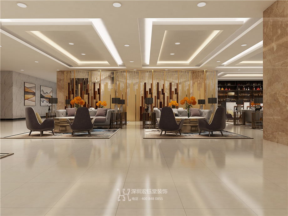 鄭州九龍國際售樓部洽談區(qū)裝修設(shè)計(jì)效果圖