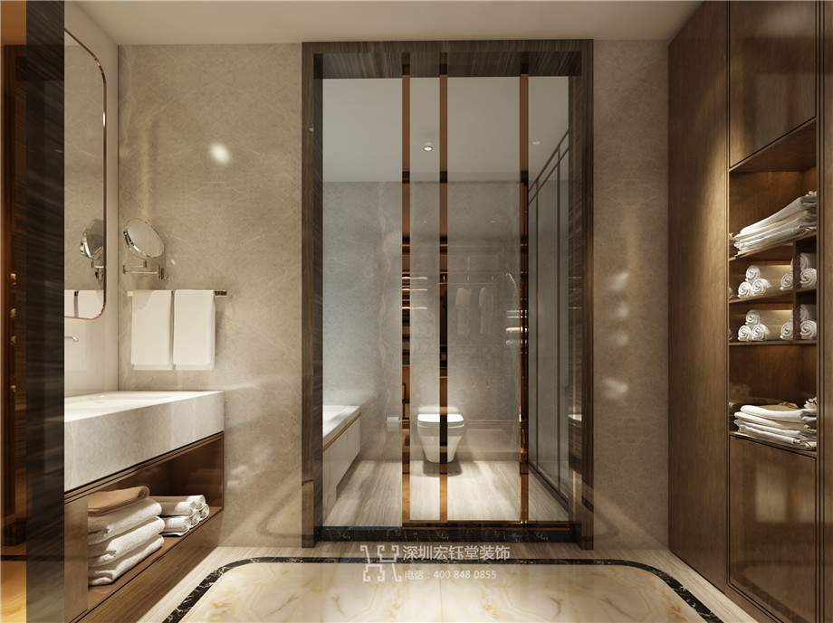 濮陽江南里現(xiàn)代中式別墅樣板間衛(wèi)生間裝修設計效果圖 濮陽江南里現(xiàn)代中式別墅樣板間衛(wèi)生間裝修設計效果圖