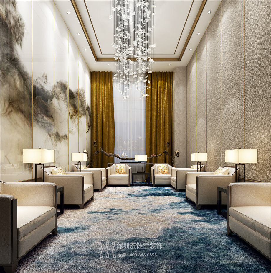 濮陽江南里新中式禪意售樓部VIP接待區(qū)設(shè)計效果圖 濮陽江南里新中式禪意售樓部VIP接待區(qū)設(shè)計效果圖