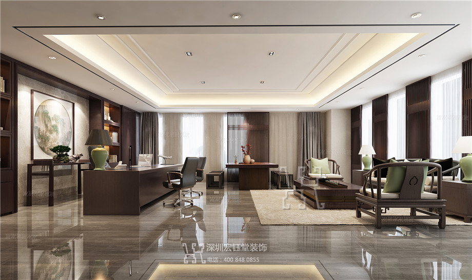 河南鼎力電力公司中式董事長辦公室裝修設(shè)計效果圖 河南鼎力電力公司中式董事長辦公室裝修設(shè)計效果圖