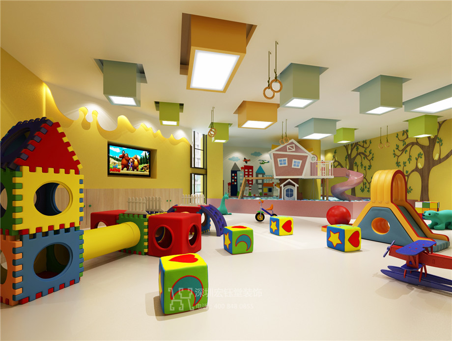 維貝尼兒童教育中心裝修設(shè)計(jì)方案-感統(tǒng)教室效果圖
