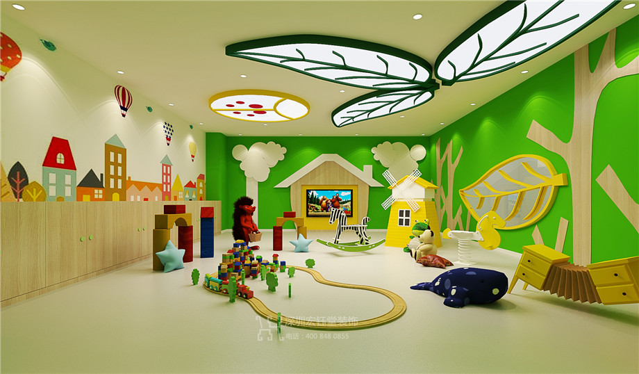 維貝尼兒童教育中心裝修設(shè)計(jì)方案-玩耍教室效果圖