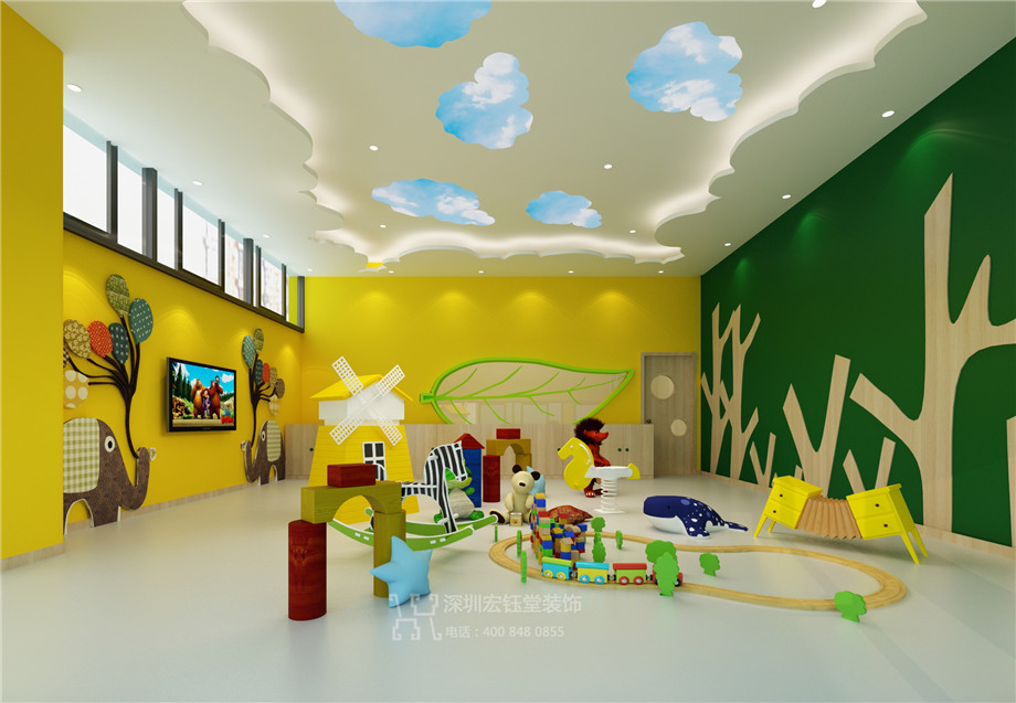 維貝尼兒童教育中心裝修設(shè)計(jì)方案-玩耍教室效果圖