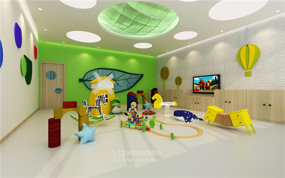 維貝尼兒童教育中心裝修設(shè)計(jì)方案-玩耍教室效果圖