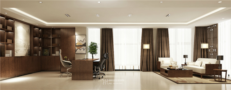 鄭州企業(yè)公園地產(chǎn)公司總經(jīng)理辦公室裝修設(shè)計(jì)圖 鄭州企業(yè)公園地產(chǎn)公司總經(jīng)理辦公室裝修設(shè)計(jì)圖