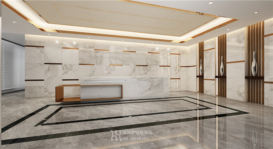 鄭州新中式企業(yè)辦公室裝修設計案例