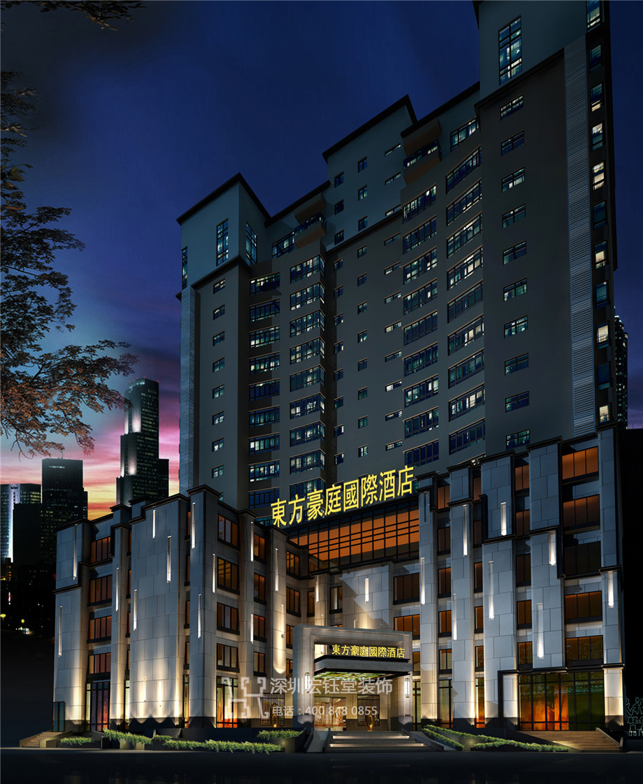 開封東方豪庭精品商務(wù)酒店外觀裝修設(shè)計效果圖 開封東方豪庭精品商務(wù)酒店外觀裝修設(shè)計效果圖