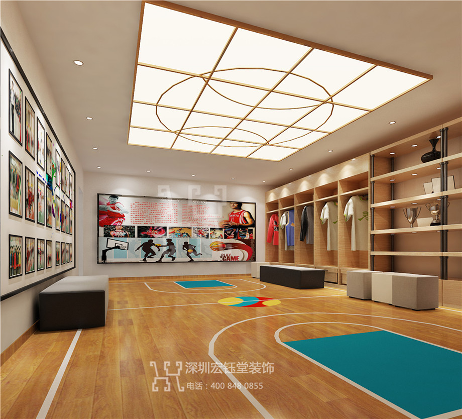鄭州幸福路小學(xué)籃球休息室裝修設(shè)計效果圖 鄭州幸福路小學(xué)籃球休息室裝修設(shè)計效果圖