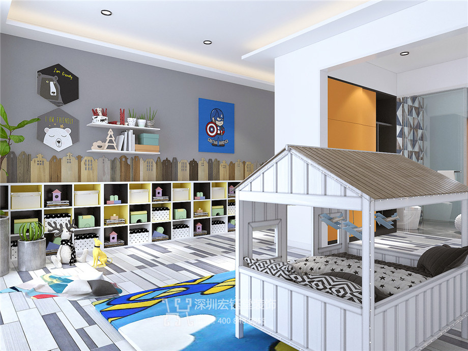 洛陽(yáng)建業(yè)桂園陳公館三層獨(dú)棟別墅兒童房裝修設(shè)計(jì)效果圖 洛陽(yáng)建業(yè)桂園陳公館三層獨(dú)棟別墅兒童房裝修設(shè)計(jì)效果圖
