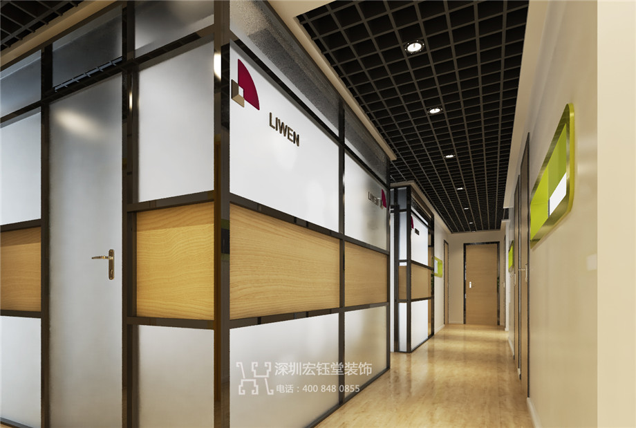 鄭州俐文教育培訓機構走廊過道裝修設計方案