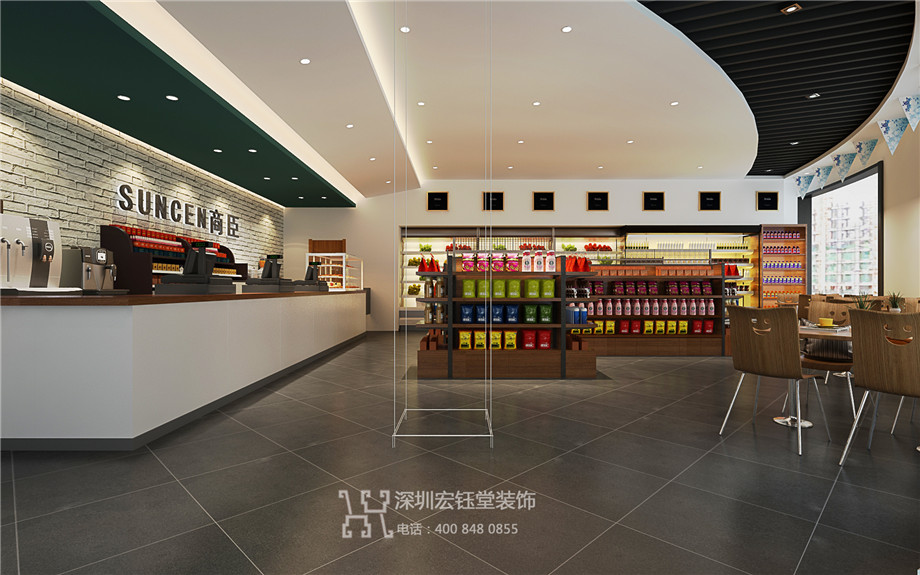 鄭州商臣連鎖便利店曼哈頓店面裝修設(shè)計(jì)效果圖 鄭州商臣連鎖便利店曼哈頓店面裝修設(shè)計(jì)效果圖
