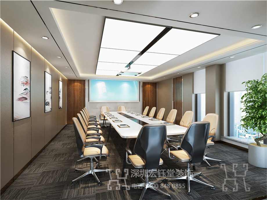 鄭州辦公樓裝修設(shè)計(jì)-中型會(huì)議室設(shè)計(jì)方案