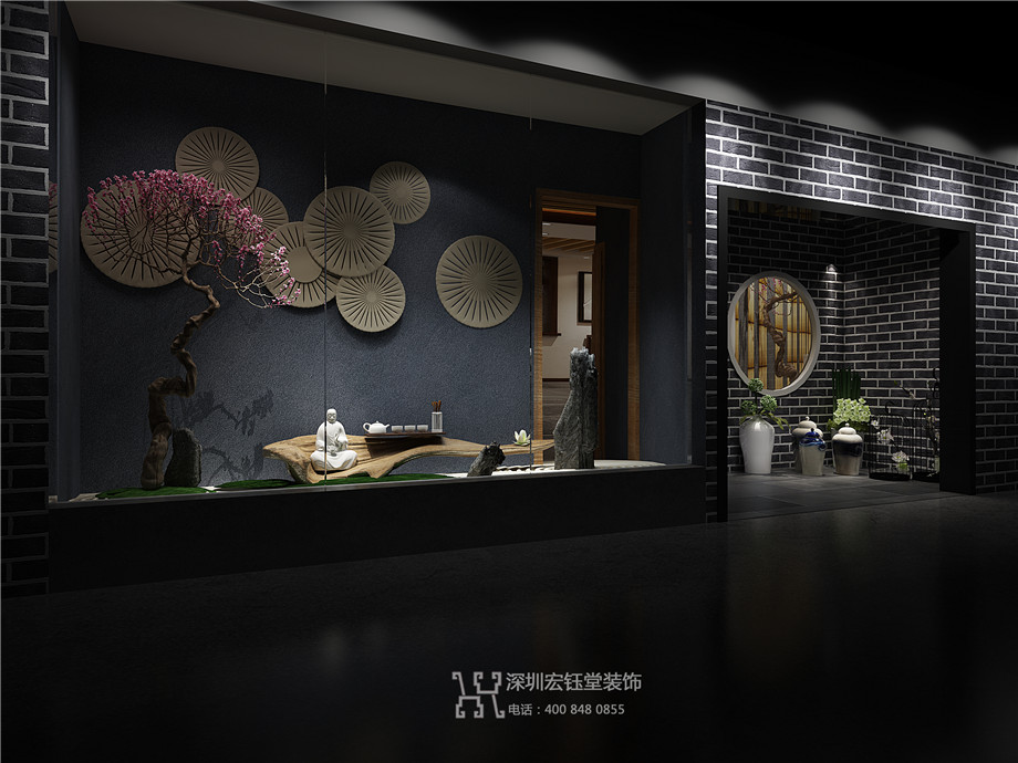 鄭州禪茶一味中式茶樓門頭外觀裝修設(shè)計方案 鄭州禪茶一味中式茶樓門頭外觀裝修設(shè)計方案