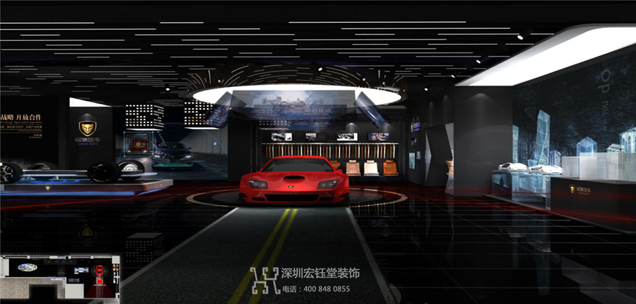 綠馳汽車集團綠色能源汽車展廳裝修設計方案