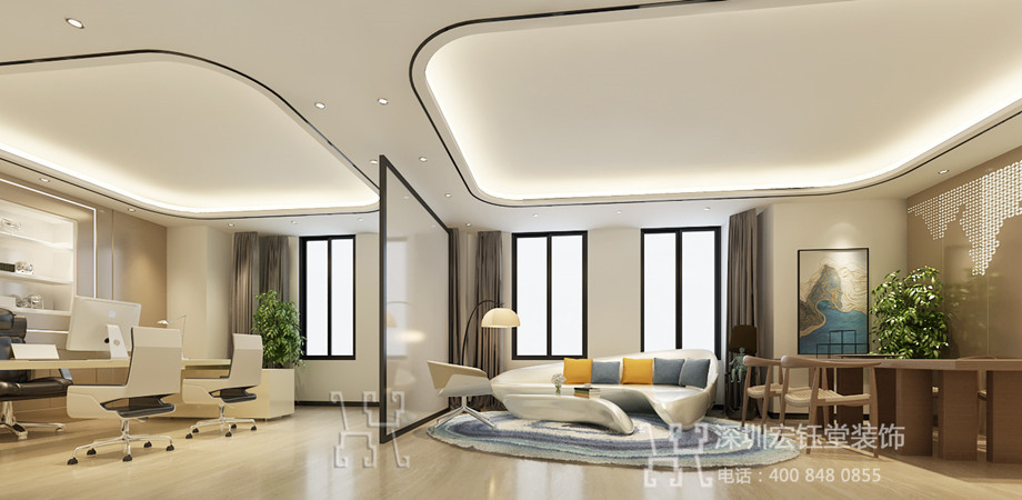 河南清華水務(wù)時尚簡約風(fēng)辦公室裝修設(shè)計方案-總經(jīng)理辦公室效果圖 河南清華水務(wù)時尚簡約風(fēng)辦公室裝修設(shè)計方案-總經(jīng)理辦公室效果圖