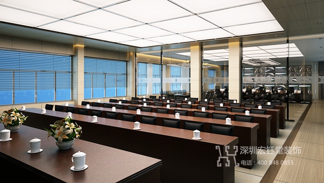 鄭州鐵路公安局政府大型會(huì)議室裝修設(shè)計(jì)案例