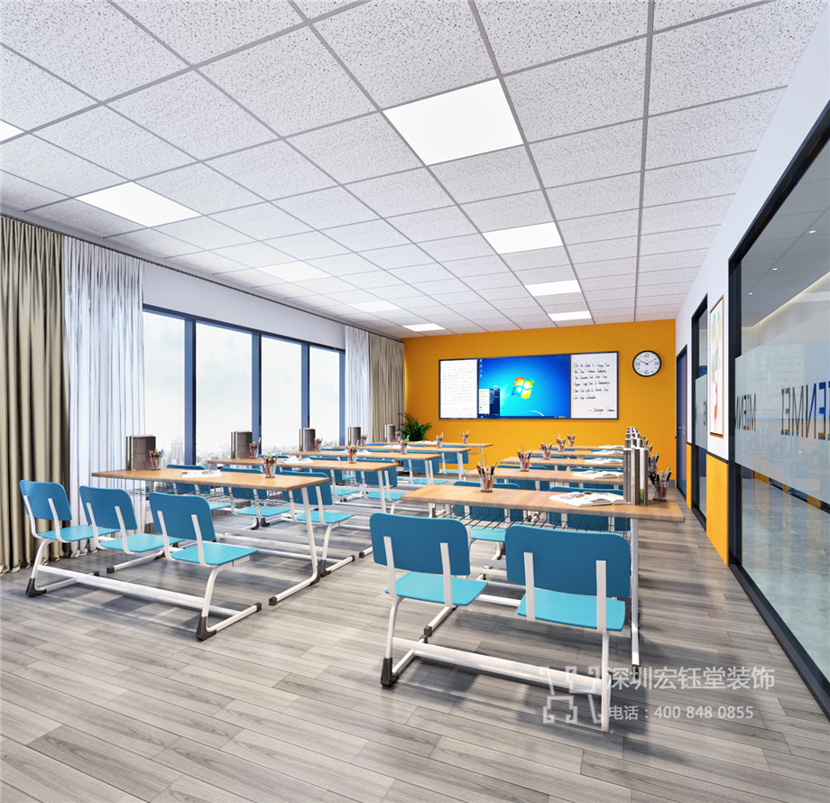 鄭州孚瑞德姆國際英語教育培訓機構教室裝修設計效果圖
