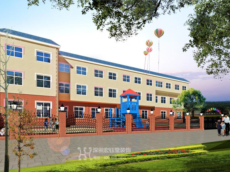鄭州美國艾利特高端幼兒園建筑外觀裝修設(shè)計效果圖 鄭州美國艾利特高端幼兒園建筑外觀裝修設(shè)計效果圖