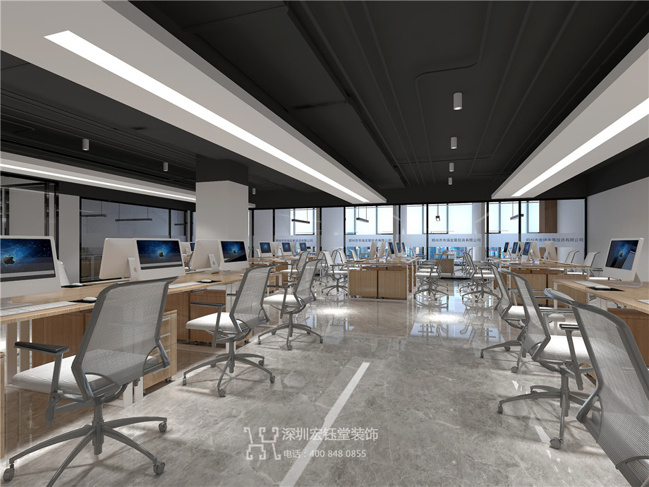 鄭州市市場發(fā)展投資有限公司整層辦公室裝修案例-敞開辦公區(qū)布置效果圖 鄭州市市場發(fā)展投資有限公司整層辦公室裝修案例-敞開辦公區(qū)布置效果圖