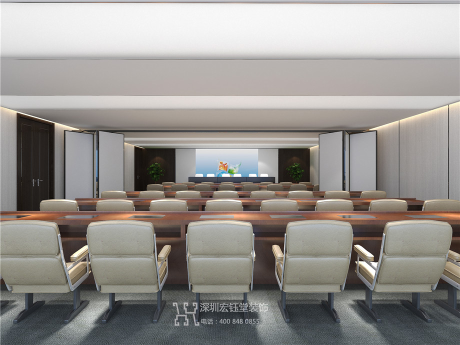 鄭州市市場發(fā)展投資有限公司整層辦公室裝修案例-多媒體大會(huì)議室裝修效果圖 鄭州市市場發(fā)展投資有限公司整層辦公室裝修案例-多媒體大會(huì)議室裝修效果圖