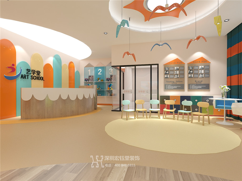 藝學(xué)堂藝術(shù)培訓(xùn)學(xué)校接待大廳設(shè)計(jì)效果圖 藝學(xué)堂藝術(shù)培訓(xùn)學(xué)校接待大廳設(shè)計(jì)效果圖