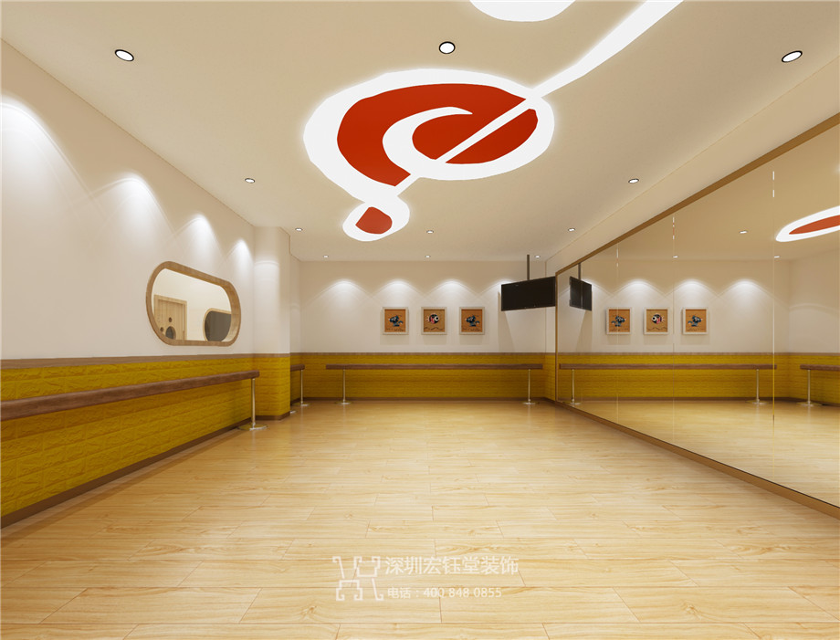 鄭州連鎖少兒藝術(shù)培訓(xùn)學(xué)校舞蹈教室裝修案例