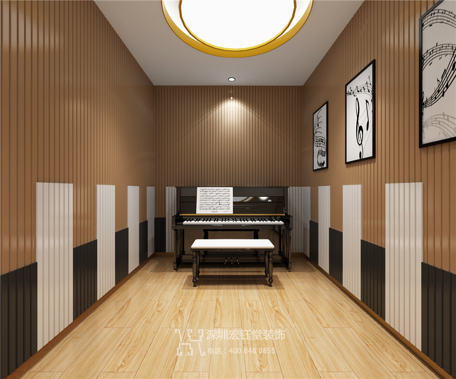 鄭州連鎖少兒藝術(shù)培訓(xùn)學(xué)校音樂(lè)教室裝修案例