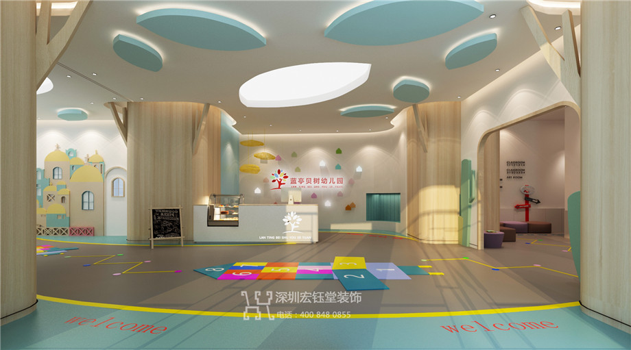 鄭州藍(lán)亭貝樹(shù)幼兒園裝修設(shè)計(jì)效果圖-接待大廳設(shè)計(jì)方案 鄭州藍(lán)亭貝樹(shù)幼兒園裝修設(shè)計(jì)效果圖-接待大廳設(shè)計(jì)方案