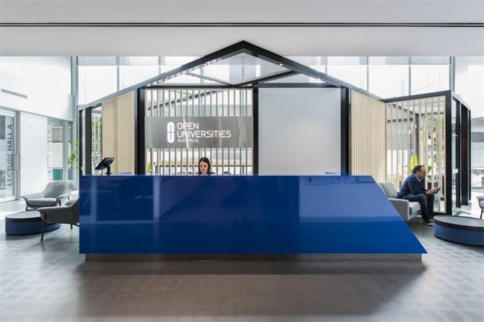 在線教育培訓(xùn)公司辦公室前臺(tái)裝修實(shí)景圖 在線教育培訓(xùn)公司辦公室前臺(tái)裝修實(shí)景圖