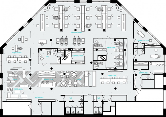 美容美發(fā)美甲沙龍會所平面設(shè)計方案 美容美發(fā)美甲沙龍會所平面設(shè)計方案