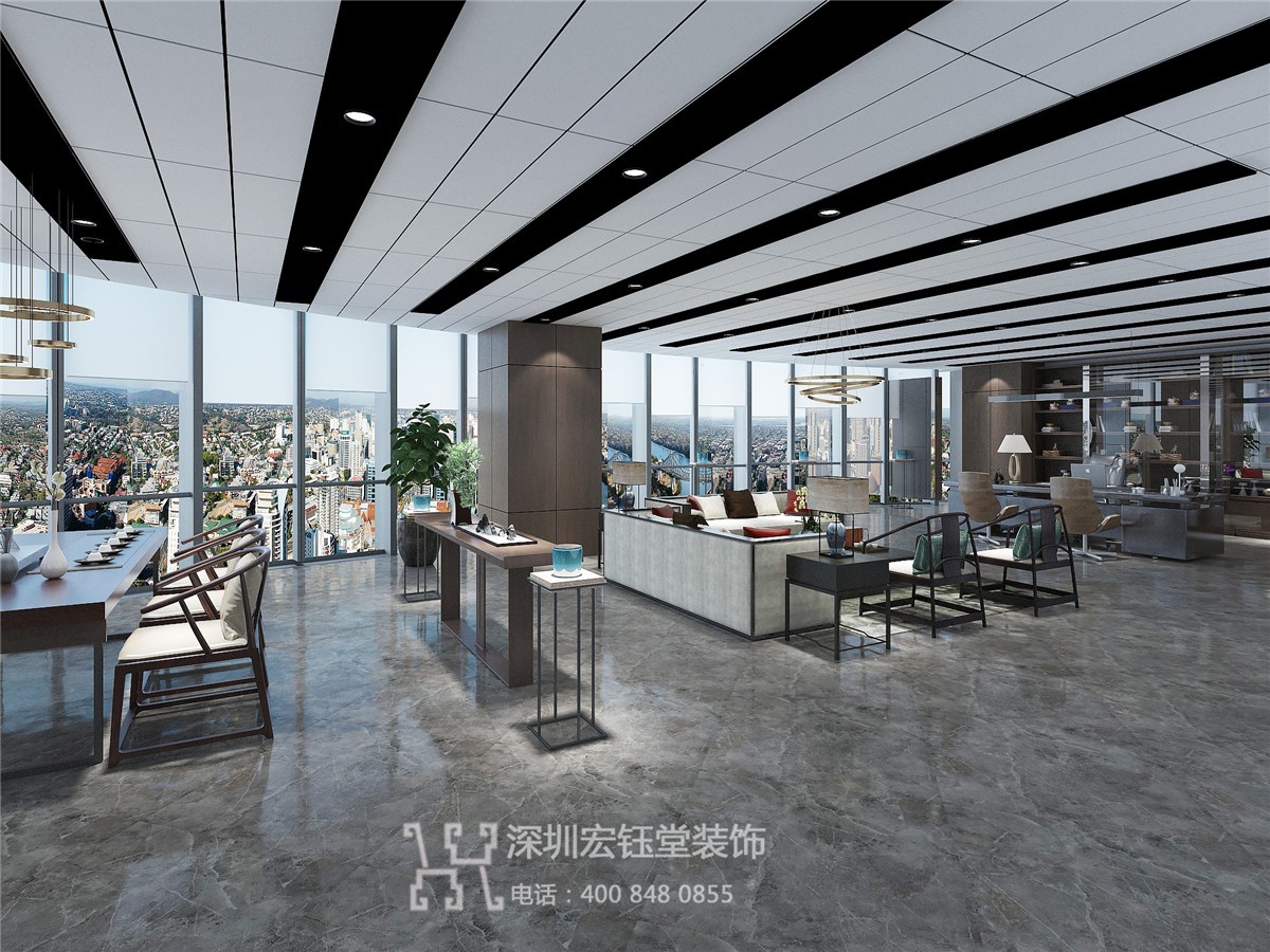 新中式混搭風(fēng)董事長辦公室裝修設(shè)計(jì)方案 新中式混搭風(fēng)董事長辦公室裝修設(shè)計(jì)方案