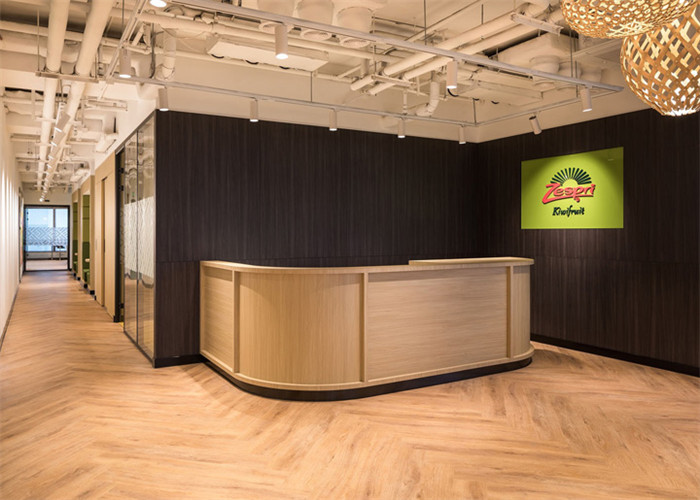 Zespri佳沛奇異果總部辦公室前臺裝修實景圖 Zespri佳沛奇異果總部辦公室前臺裝修實景圖