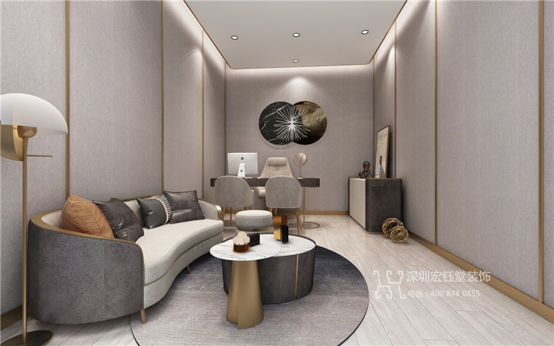 鄭州天卿醫(yī)療美容機構(gòu)洽談室裝修設(shè)計方案效果圖