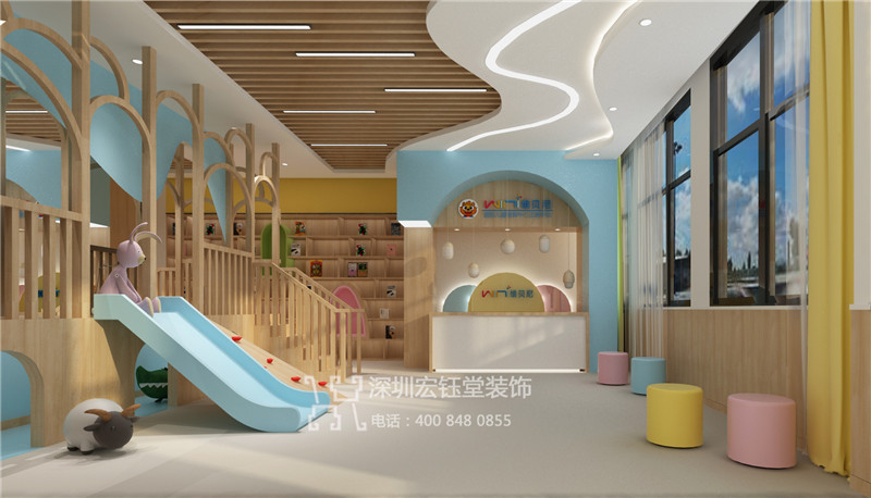 鄭州維貝尼早教中心接待大廳裝修效果圖.jpg