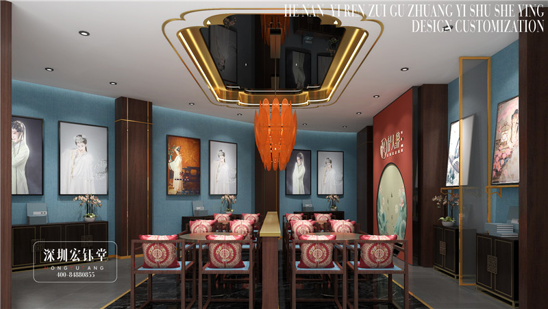 鄭州伊人醉古裝攝影工作室裝修設(shè)計(jì)案例