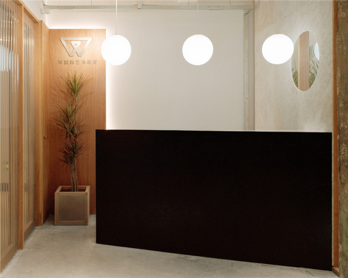 國際藝術(shù)教育中心接待臺裝修設(shè)計效果圖 國際藝術(shù)教育中心接待臺裝修設(shè)計效果圖