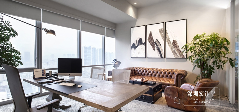 SIMAN皮具公司總經(jīng)理辦公室裝修設(shè)計(jì)圖