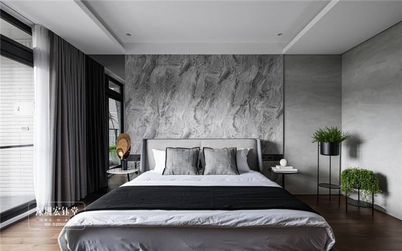 鄭州現(xiàn)代風(fēng)三層獨棟別墅臥室裝修設(shè)計方案