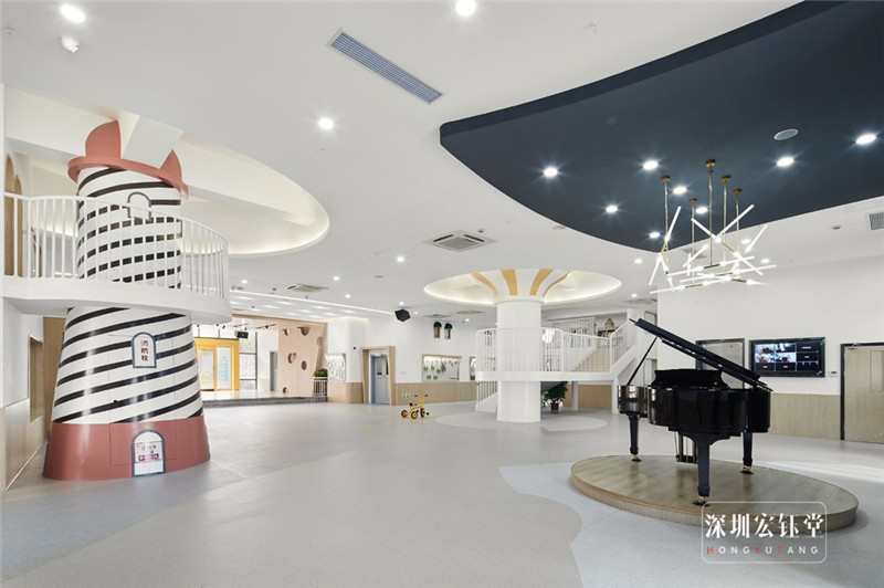 簡約大氣的貝貝樹幼兒園裝修設(shè)計圖