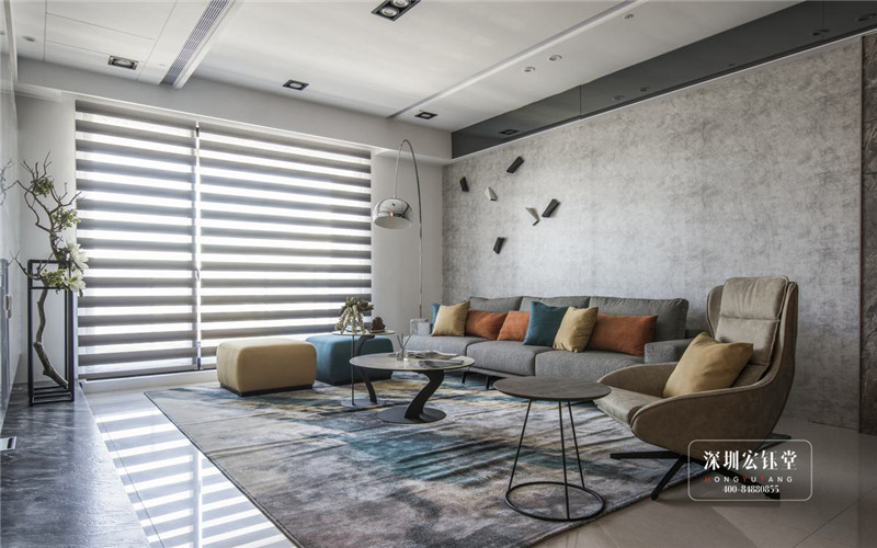 鄭州280平現(xiàn)代禪意萬公館別墅裝修方案