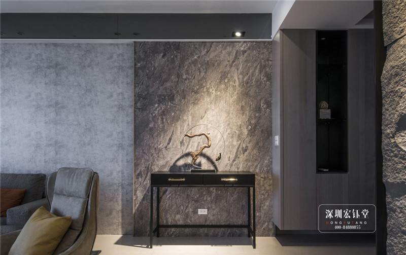 鄭州280平現(xiàn)代禪意萬公館別墅玄關(guān)裝修設(shè)計(jì)圖