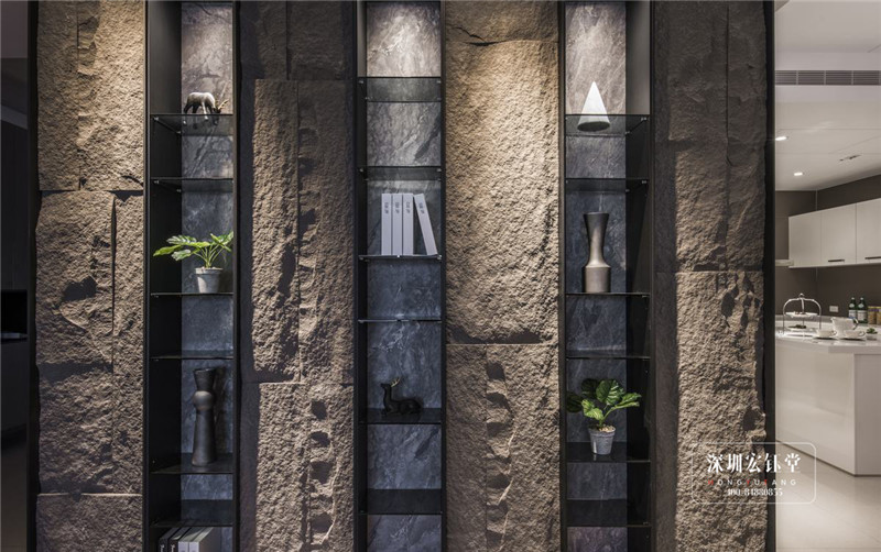 鄭州280平現(xiàn)代禪意萬公館別墅玄關(guān)裝修設(shè)計(jì)方案