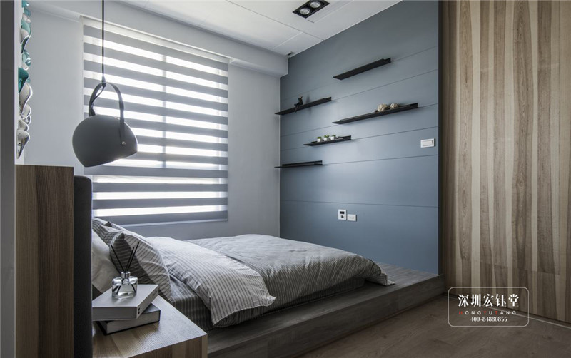 鄭州280平現(xiàn)代禪意萬公館別墅次臥裝修設(shè)計(jì)方案