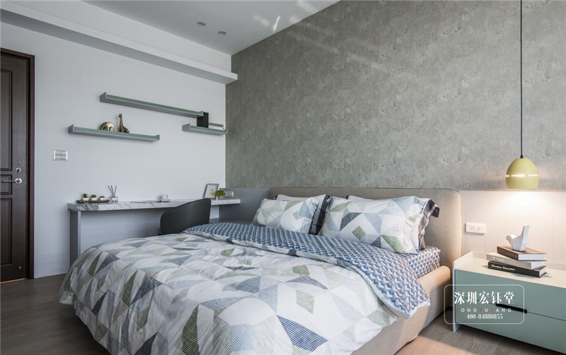 鄭州280平現(xiàn)代禪意萬公館別墅客臥裝修設(shè)計(jì)圖