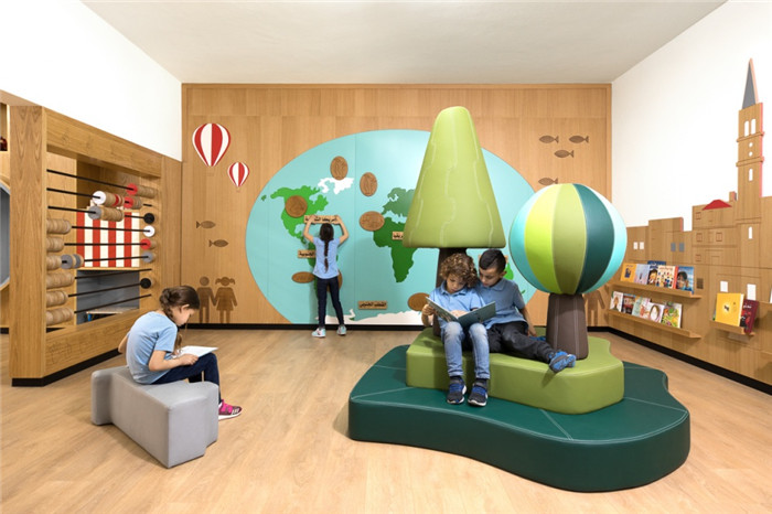 充滿想象力和創(chuàng)造力的創(chuàng)意以色列小學閱讀區(qū)裝修設計 充滿想象力和創(chuàng)造力的創(chuàng)意以色列小學閱讀區(qū)裝修設計