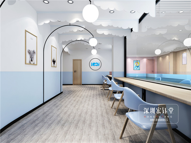鄭州樂旗親子游泳館裝修設(shè)計方案效果圖